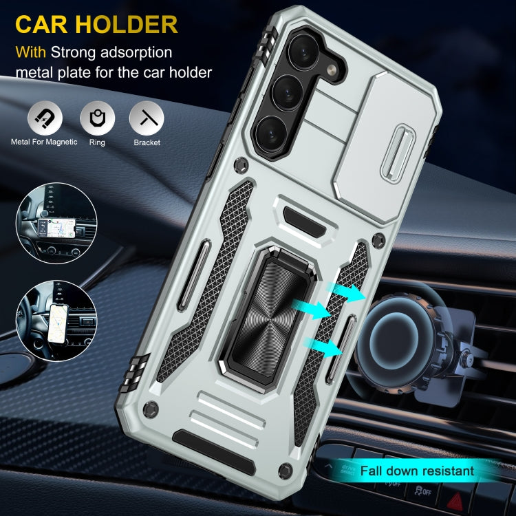 For Samsung Galaxy S24+ 5G Armor PC + TPU Camera Shield Phone Case(Grey) - Galaxy S24+ 5G Cases by PMC TechLife | Online Shopping South Africa | PMC TechLife | Buy Now Pay Later Mobicred