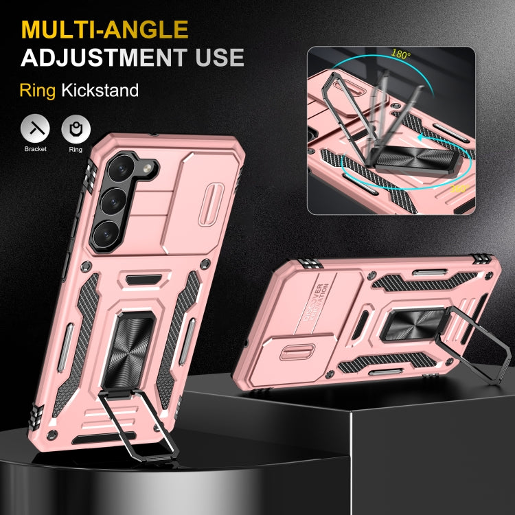 For Samsung Galaxy S24+ 5G Armor PC + TPU Camera Shield Phone Case(Rose Gold) - Galaxy S24+ 5G Cases by PMC TechLife | Online Shopping South Africa | PMC TechLife