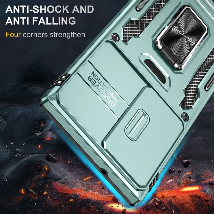 For Samsung Galaxy S24 Ultra 5G Armor PC + TPU Camera Shield Phone Case(Alpine Green) - Galaxy S24 Ultra 5G Cases by PMC TechLife | Online Shopping South Africa | PMC TechLife