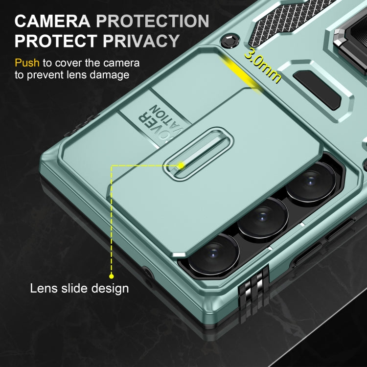 For Samsung Galaxy S24 Ultra 5G Armor PC + TPU Camera Shield Phone Case(Alpine Green) - Galaxy S24 Ultra 5G Cases by PMC TechLife | Online Shopping South Africa | PMC TechLife