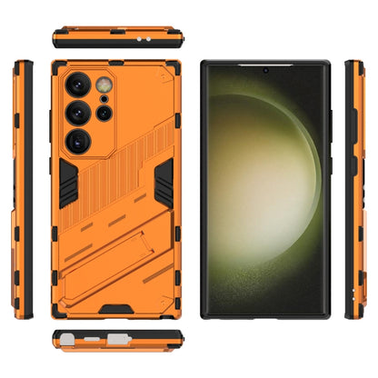 For Samsung Galaxy S24 Ultra 5G Punk Armor 2 in 1 PC + TPU Shockproof Phone Case with Invisible Holder(Orange) - Galaxy S24 Ultra 5G Cases by PMC Jewellery | Online Shopping South Africa | PMC Jewellery