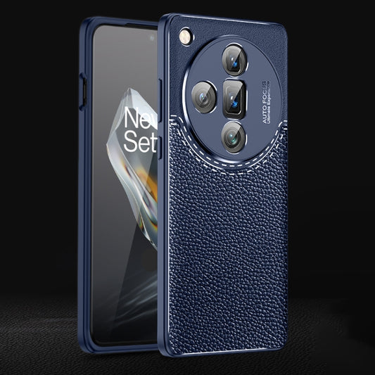 For OPPO Find X7 Ultra Litchi Texture Shockproof TPU Phone Case(Blue) - Find X7 Ultra Cases by PMC Jewellery | Online Shopping South Africa | PMC Jewellery | Buy Now Pay Later Mobicred