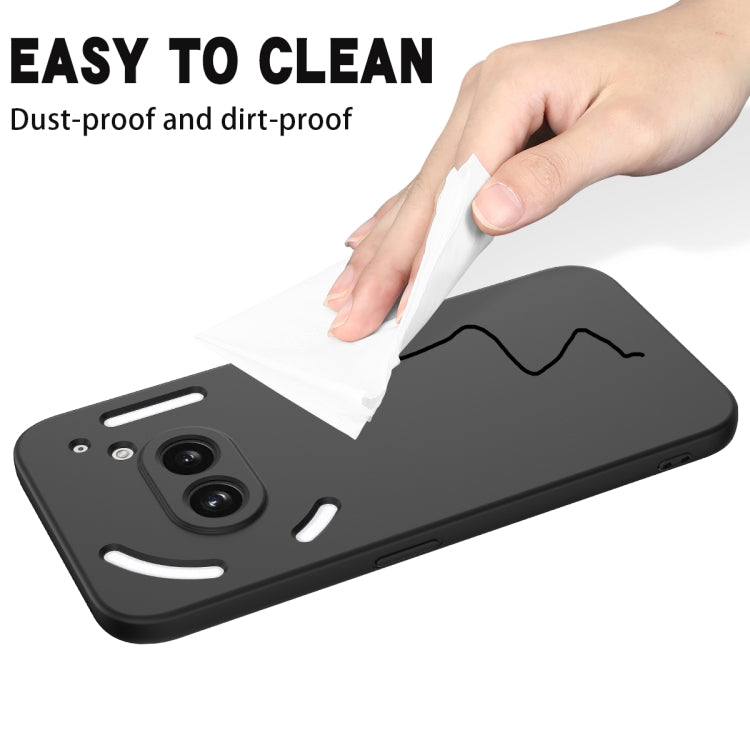 For Nothing Phone 2a Pure Color Liquid Silicone Shockproof Phone Case(Black) - More Brand by PMC TechLife | Online Shopping South Africa | PMC TechLife | Buy Now Pay Later Mobicred