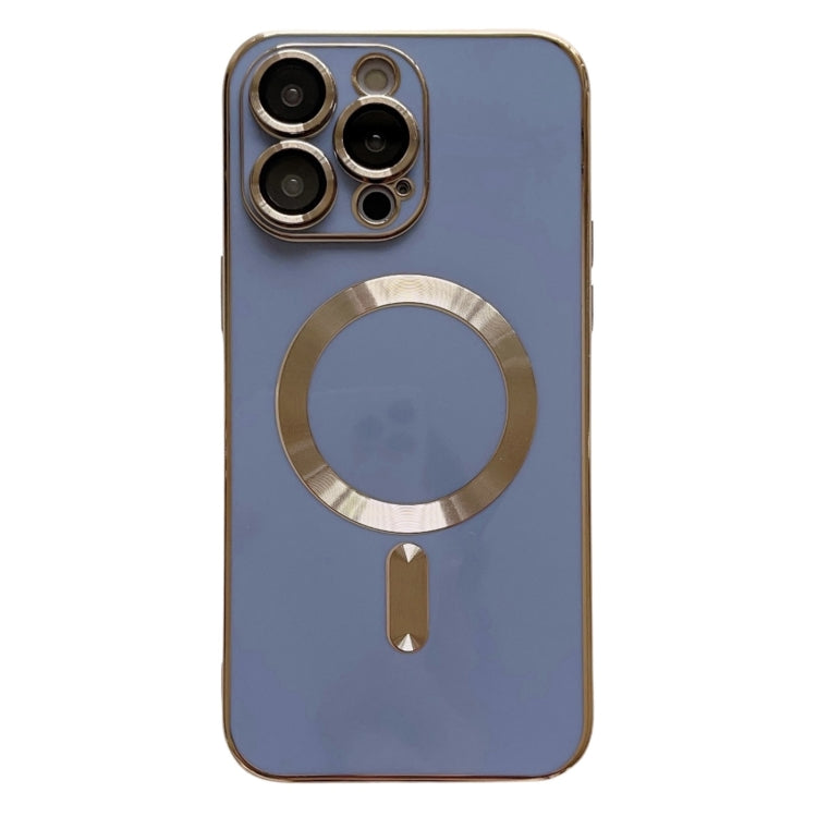 For iPhone 13 Pro Max Magsafe Plating TPU Phone Case with Lens Film(Light Blue) - free shipping - PMC TechLife - Order now!