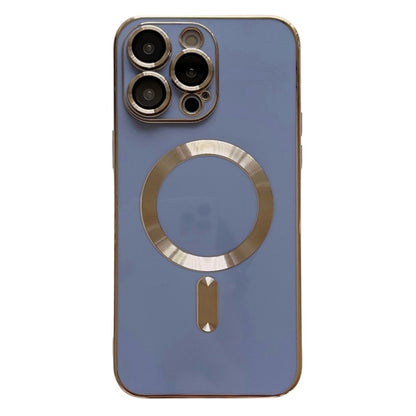 For iPhone 14 Pro Magsafe Plating TPU Phone Case with Lens Film(Light Blue) - iPhone 14 Pro Cases by PMC Jewellery | Online Shopping South Africa | PMC Jewellery