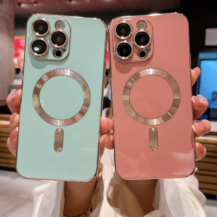 For iPhone 13 Pro Max Magsafe Plating TPU Phone Case with Lens Film(Light Blue) - free shipping - PMC TechLife - Order now!