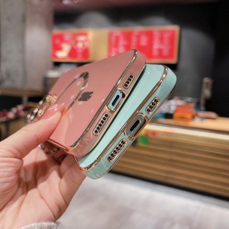 For iPhone 15 Magsafe Plating TPU Phone Case with Lens Film(Light Blue) - iPhone 15 Cases by PMC TechLife | Online Shopping South Africa | PMC TechLife