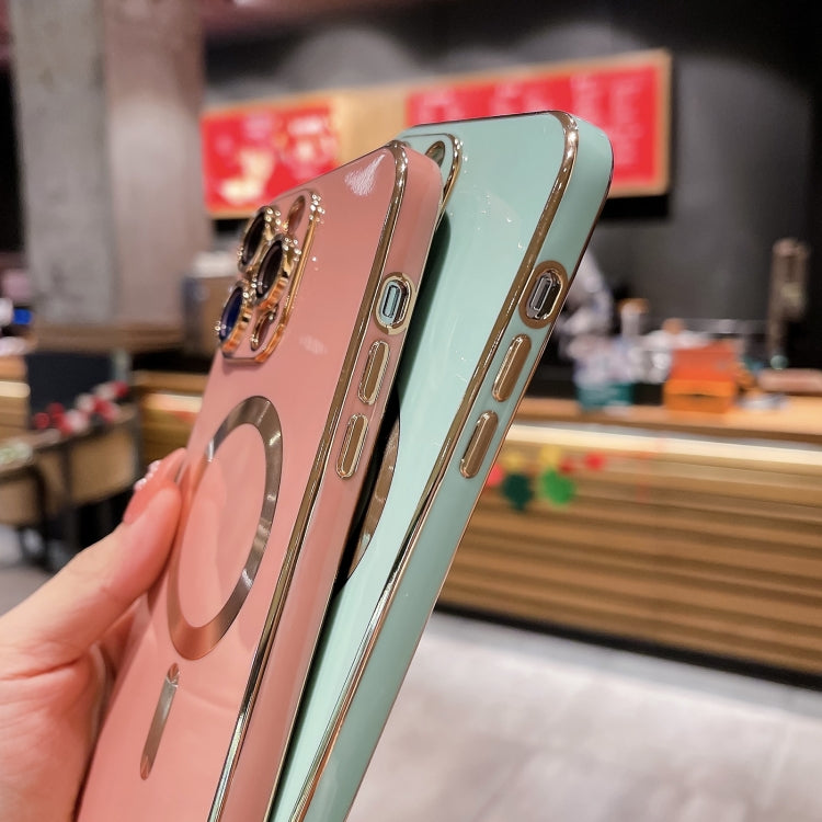 For iPhone 15 Plus Magsafe Plating TPU Phone Case with Lens Film(Blue) - iPhone 15 Plus Cases by PMC TechLife | Online Shopping South Africa | PMC TechLife