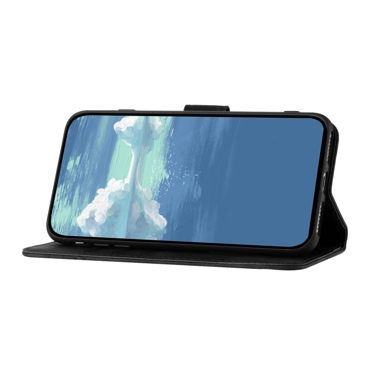 For Huawei Pura 70 Line Pattern Skin Feel Leather Phone Case(Black) - Huawei Cases by PMC Jewellery | Online Shopping South Africa | PMC Jewellery | Buy Now Pay Later Mobicred