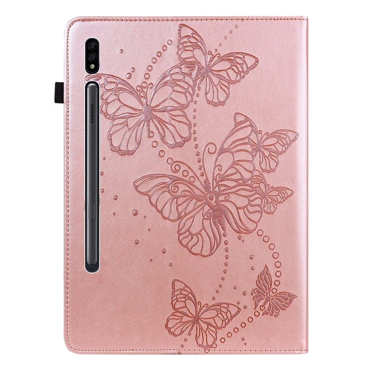 For Samsung Galaxy Tab S9 Embossed Butterfly Pattern Leather Tablet Case(Pink) - free shipping - PMC Jewellery - Order now!