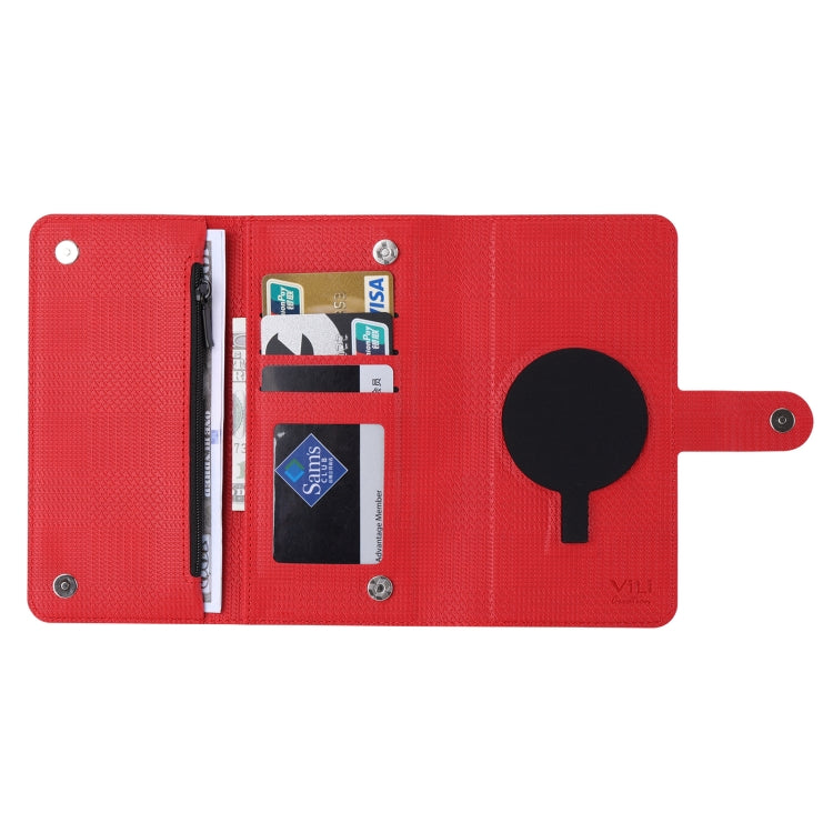 For iPhone 14 Pro ViLi GHB Series MagSafe Magnetic Zipper Leather Phone Case(Red) - free shipping - PMC Jewellery - Order now!