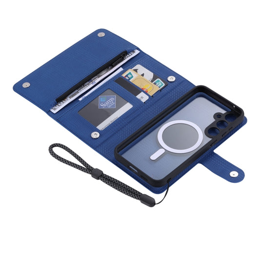 For Samsung Galaxy S23 FE 5G ViLi GHB Series MagSafe Magnetic Zipper Leather Phone Case(Blue) - Galaxy S23 FE 5G Cases by ViLi | Online Shopping South Africa | PMC Jewellery | Buy Now Pay Later Mobicred