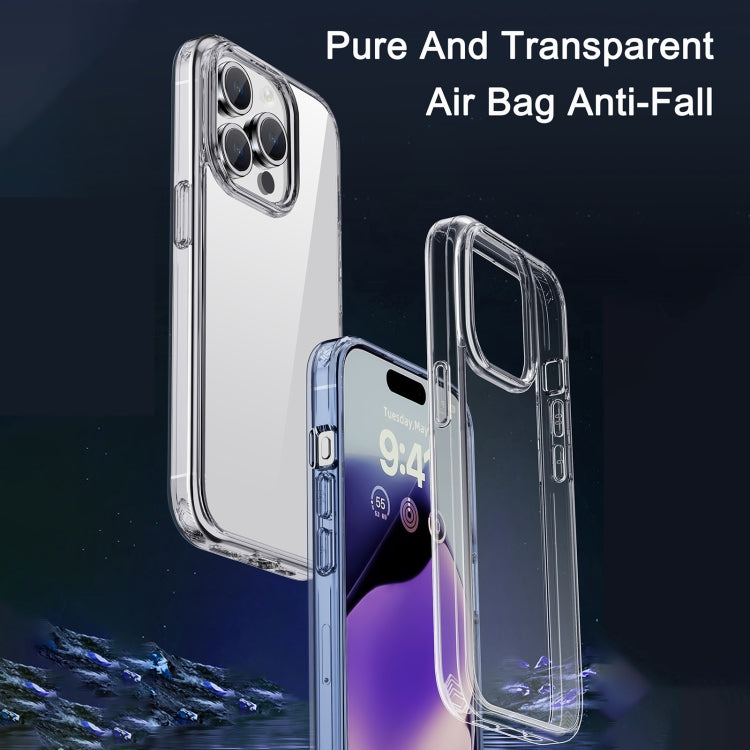 For iPhone 15 Pro Max iPAKY Hanguang Series Transparent TPU+PC Phone Case(Transparent Black) - iPhone 15 Pro Max Cases by iPAKY | Online Shopping South Africa | PMC Jewellery | Buy Now Pay Later Mobicred