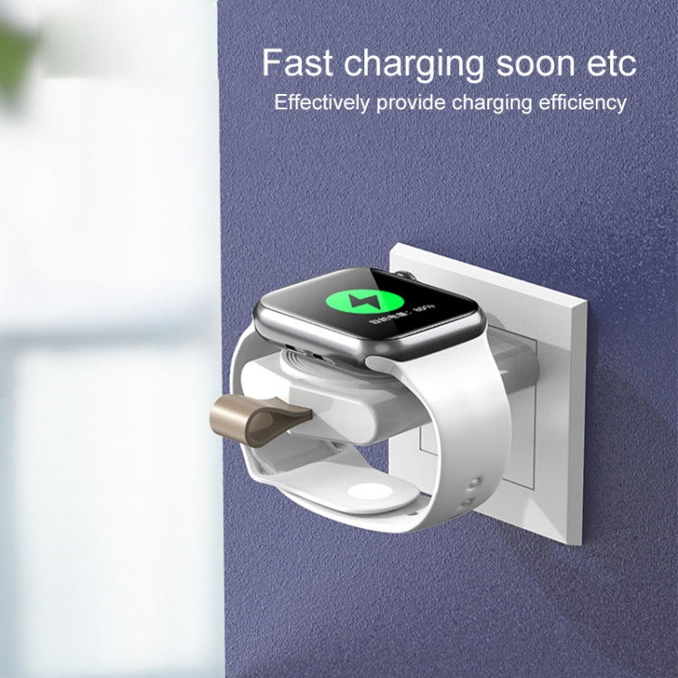 For Apple Watch Series USB Port Portable Magnetic Wireless Charger(White) - Charger / Holder by PMC TechLife | Online Shopping South Africa | PMC TechLife | Buy Now Pay Later Mobicred
