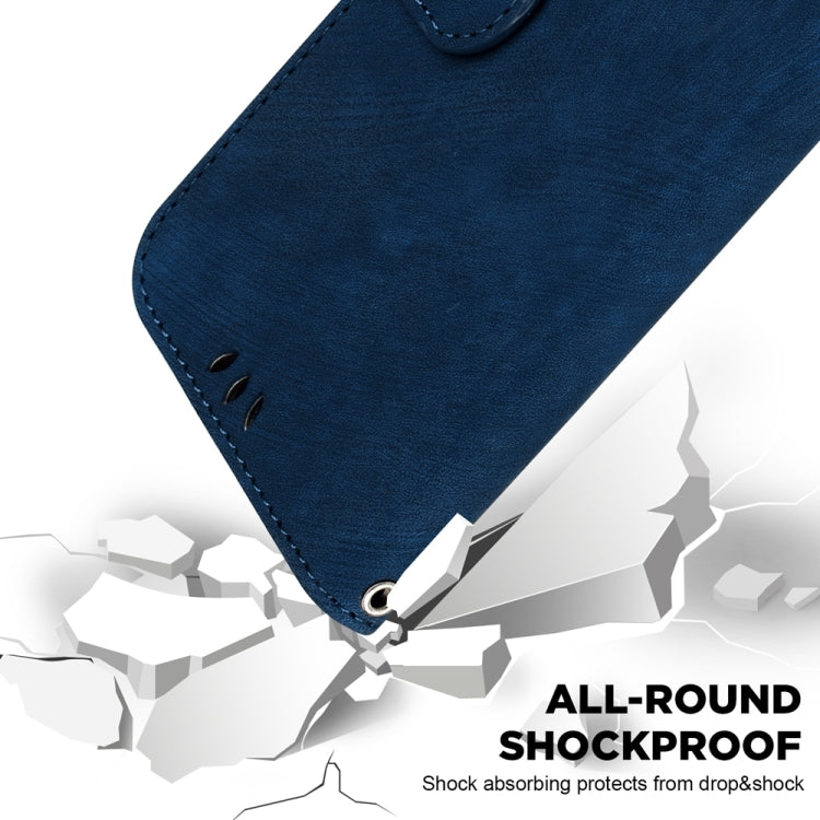 For Motorola Edge 2024 Little Tiger Embossed Leather Phone Case(Dark Blue) - Motorola Cases by PMC Jewellery | Online Shopping South Africa | PMC Jewellery | Buy Now Pay Later Mobicred