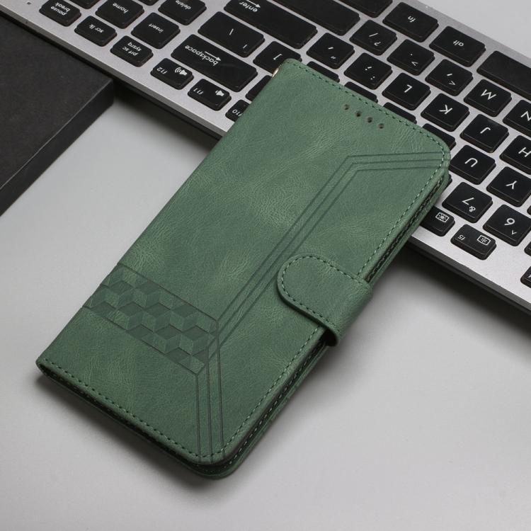 For iPhone 17 Air Cubic Skin Feel Flip Leather Phone Case(Green) - free shipping - PMc TechLife - Order now!