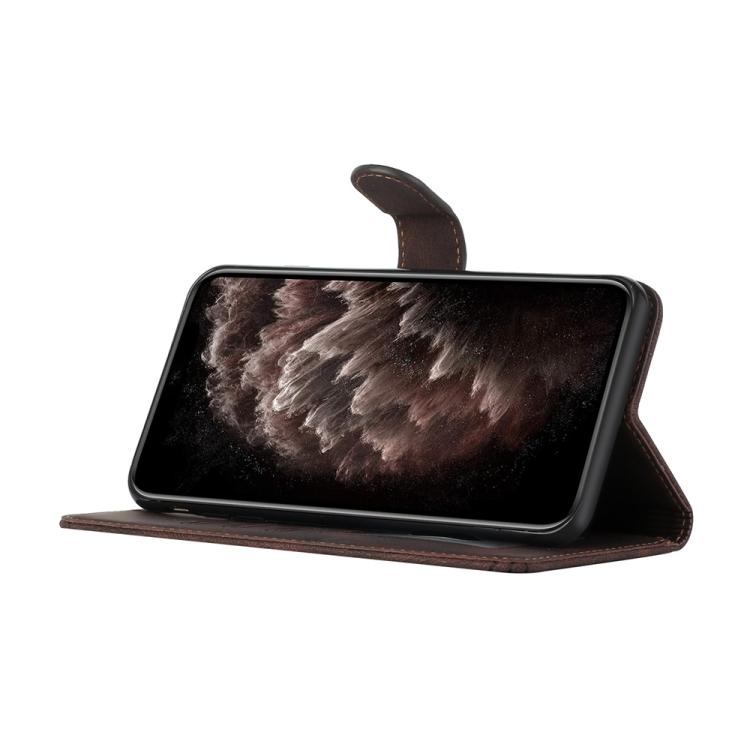 For iPhone 17 Air Cubic Skin Feel Flip Leather Phone Case(Brown) - free shipping - PMc TechLife - Order now!