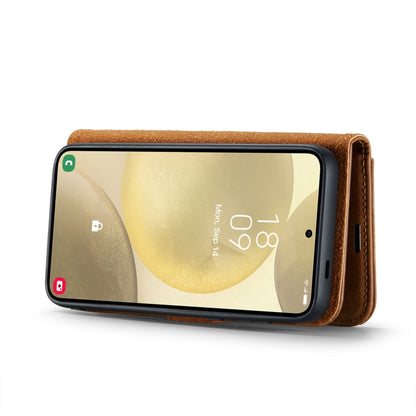 For Samsung Galaxy S24 5G DG.MING Crazy Horse Texture Detachable Magnetic Leather Case(Brown) - Galaxy S24 5G Cases by DG.MING | Online Shopping South Africa | PMC Jewellery | Buy Now Pay Later Mobicred