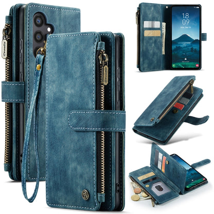 For Samsung Galaxy S24 5G CaseMe C30 Card Slots Zipper Wallet Leather Phone Case(Blue) - Galaxy S24 5G Cases by CaseMe | Online Shopping South Africa | PMC Jewellery | Buy Now Pay Later Mobicred