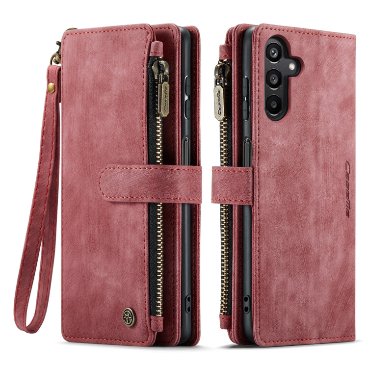 For Samsung Galaxy A15 CaseMe C30 Card Slots Zipper Wallet Leather Phone Case(Red) - Galaxy Phone Cases by CaseMe | Online Shopping South Africa | PMC Jewellery | Buy Now Pay Later Mobicred