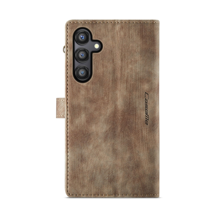 For Samsung Galaxy A35 5G CaseMe C30 Card Slots Zipper Wallet Leather Phone Case(Brown) - Galaxy Phone Cases by CaseMe | Online Shopping South Africa | PMC Jewellery | Buy Now Pay Later Mobicred