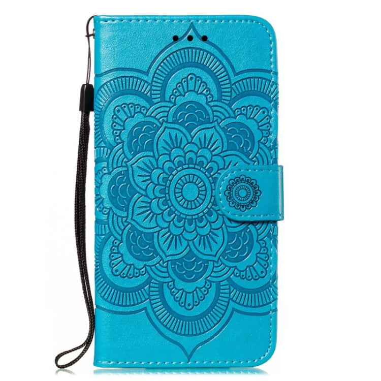 For iPhone 16 Pro Mandala Embossing Pattern Horizontal Flip Leather Phone Case(Blue) - iPhone 16 Pro Cases by PMC TechLife | Online Shopping South Africa | PMC TechLife | Buy Now Pay Later Mobicred