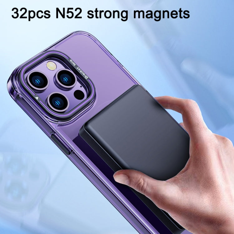 For iPhone 14 Plus MagSafe Magnetic Invisible Holder Transparent Phone Case(Pink) - free shipping - PMC TechLife - Order now!