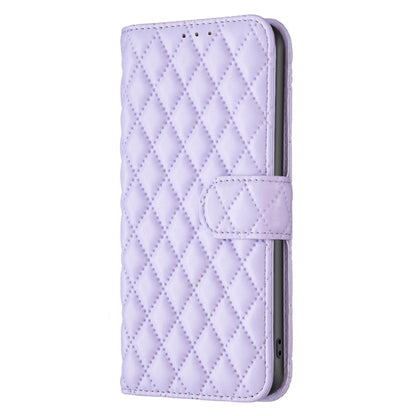 For Motorola Edge 40 Neo Diamond Lattice Wallet Flip Leather Phone Case(Purple) - Motorola Cases by PMC Jewellery | Online Shopping South Africa | PMC Jewellery | Buy Now Pay Later Mobicred