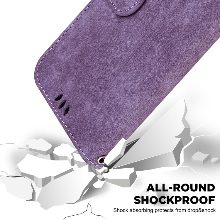 For Google Pixel 9 Little Tiger Embossed Leather Phone Case(Purple) - Google Cases by PMC TechLife | Online Shopping South Africa | PMC TechLife | Buy Now Pay Later Mobicred