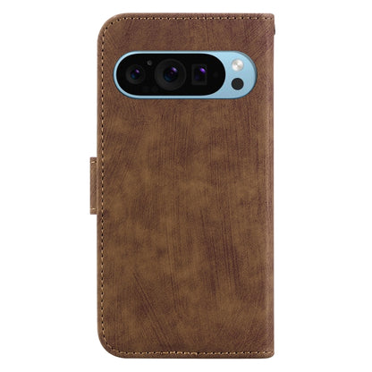 For Google Pixel 9 Little Tiger Embossed Leather Phone Case(Brown) - Google Cases by PMC Jewellery | Online Shopping South Africa | PMC Jewellery | Buy Now Pay Later Mobicred