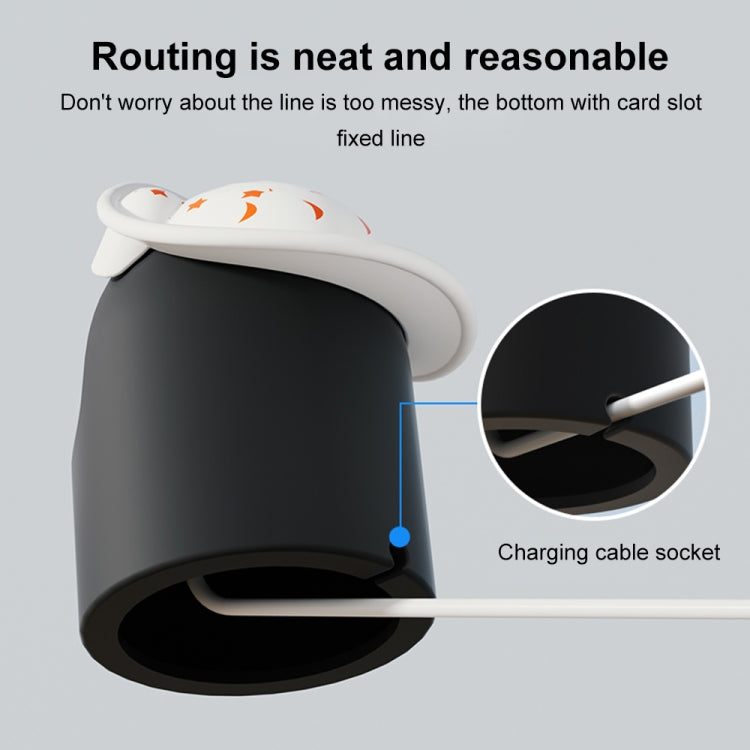 For Apple Watch Series Hat Bear Shaped Silicone Charging Base(Brown) - Charger / Holder by PMC TechLife | Online Shopping South Africa | PMC TechLife | Buy Now Pay Later Mobicred