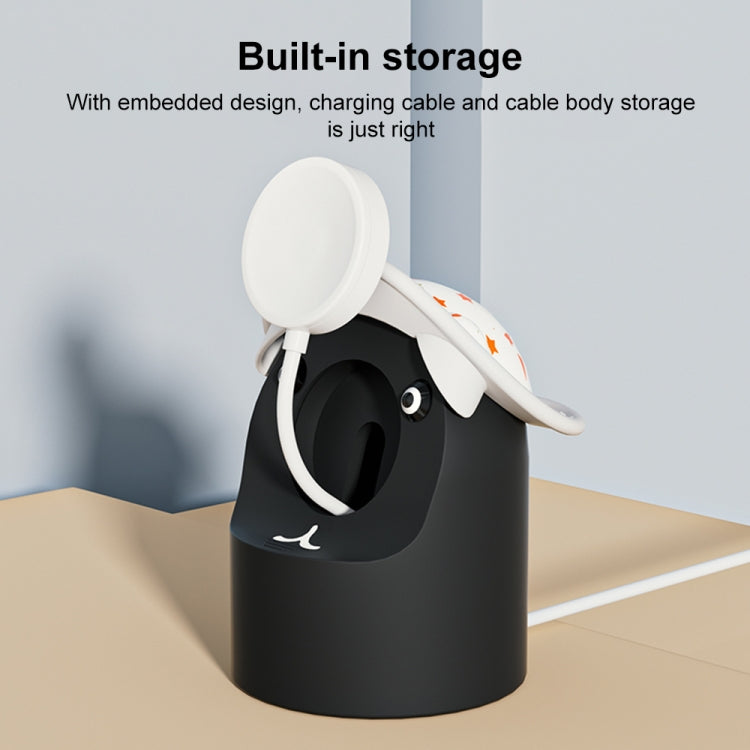 For Apple Watch Series Hat Bear Shaped Silicone Charging Base(Red) - Charger / Holder by PMC TechLife | Online Shopping South Africa | PMC TechLife | Buy Now Pay Later Mobicred