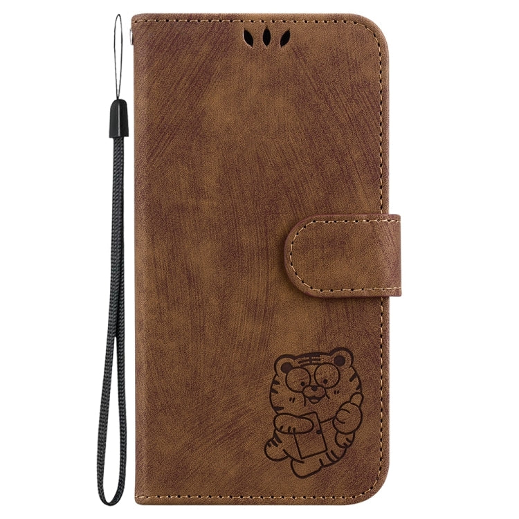 For Honor X5 Plus / Play 40C Little Tiger Embossed Leather Phone Case(Brown) - Honor Cases by PMC TechLife | Online Shopping South Africa | PMC TechLife