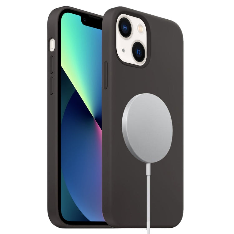 For iPhone 13 mini Liquid Silicone Full Coverage MagSafe Phone Case(Black) - iPhone 13 mini Cases by PMC TechLife | Online Shopping South Africa | PMC TechLife | Buy Now Pay Later Mobicred