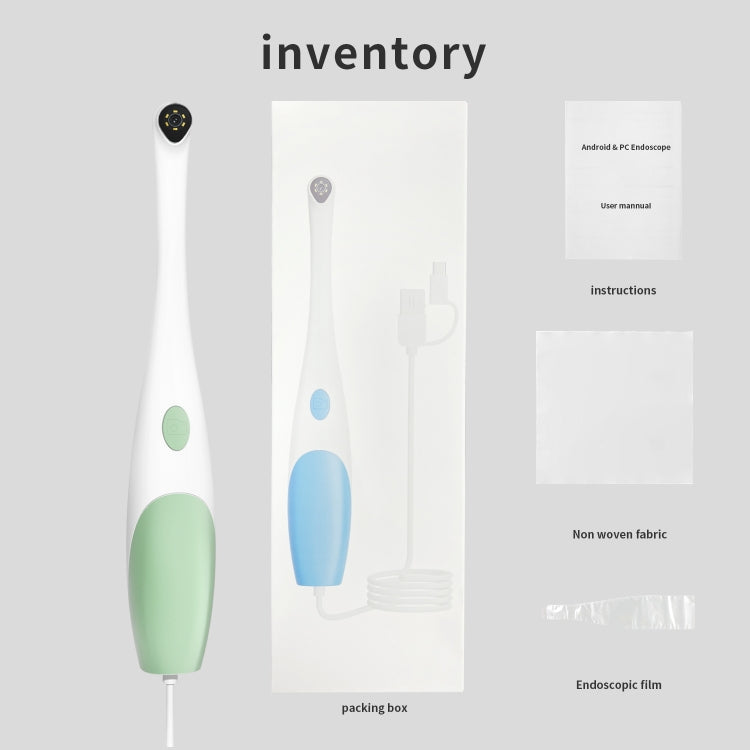 AN109 6LEDs 1080P 3 in 1 Visible Oral Endoscope(Green) - free shipping - PMC TechLife - Order now!