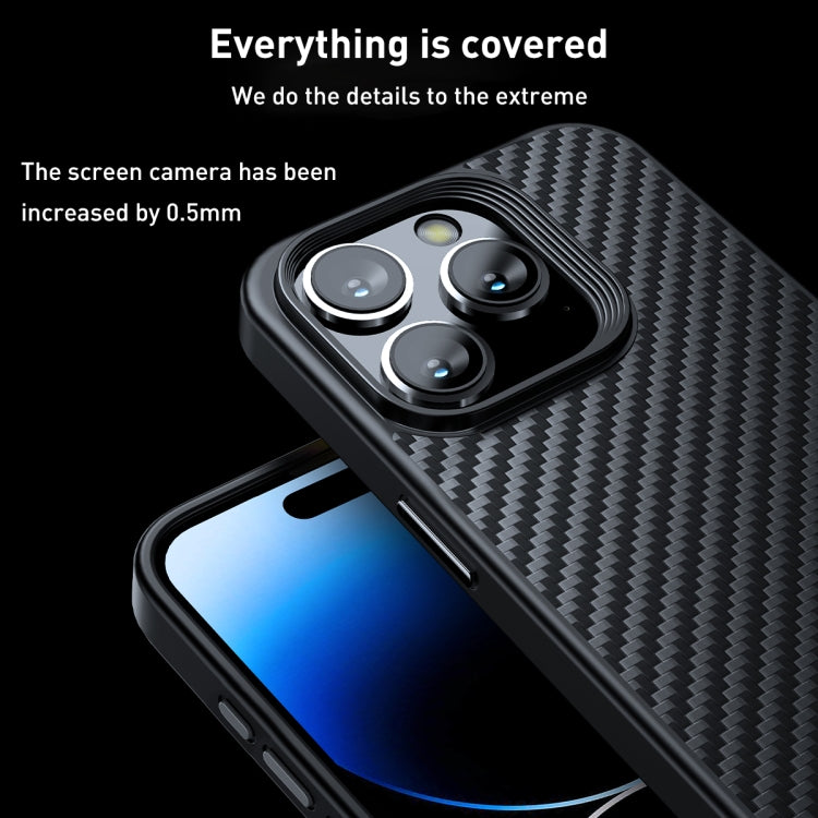 For iPhone 15 Pro wlons Magsafe Carbon Fiber Kevlar TPU Phone Case(Black) - iPhone 15 Pro Cases by wlons | Online Shopping South Africa | PMC Jewellery | Buy Now Pay Later Mobicred