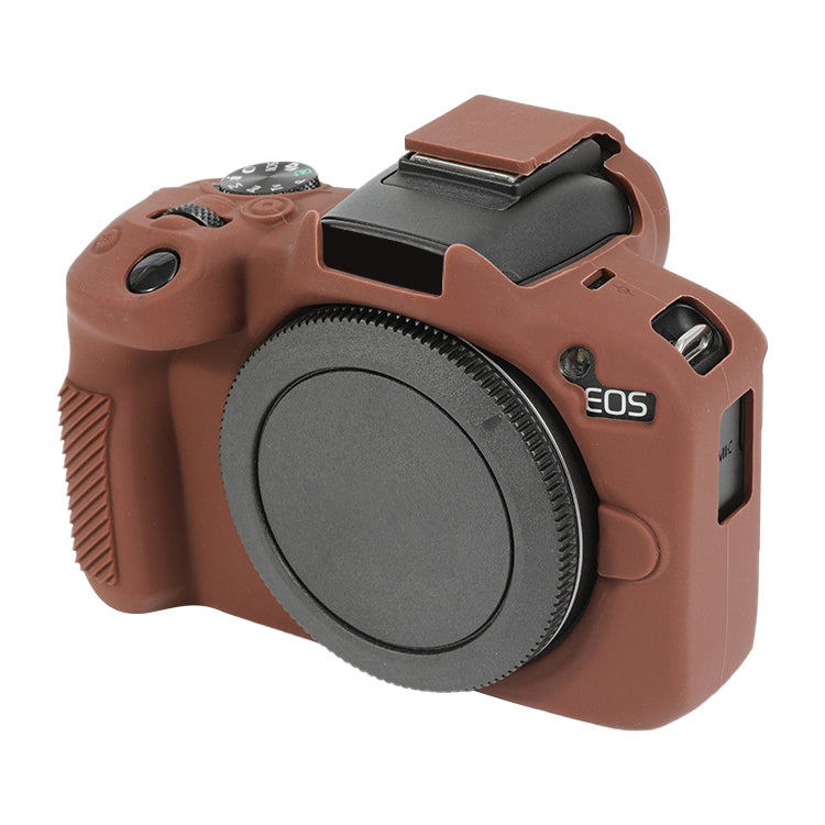 For Canon EOS R50 Soft Silicone Protective Case(Coffee) - Protective Case by PMC TechLife | Online Shopping South Africa | PMC TechLife | Buy Now Pay Later Mobicred