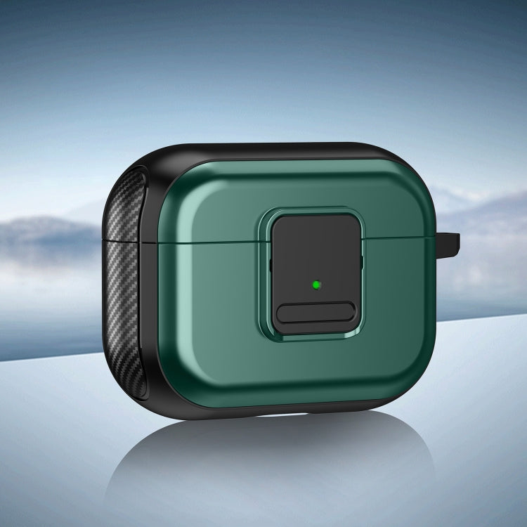 For AirPods Pro TPU + PC Wireless Earphones Case with Magnetic Switch(Green) - For AirPods Pro by PMC Jewellery | Online Shopping South Africa | PMC Jewellery | Buy Now Pay Later Mobicred