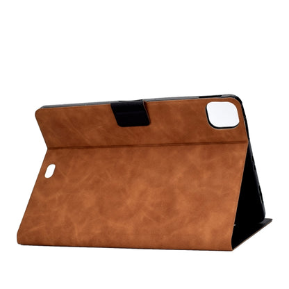 For iPad Air 2022 10.9 Cowhide Texture Leather Smart Tablet Case(Brown) - iPad Air (2022) / (2020) 10.9 Cases by PMC Jewellery | Online Shopping South Africa | PMC Jewellery