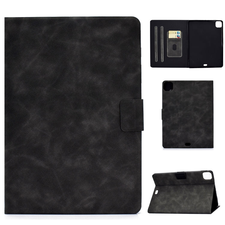 For iPad Pro 11 2024 Cowhide Texture Leather Smart Tablet Case(Grey) - iPad Pro 11 2024 Cases by PMC Jewellery | Online Shopping South Africa | PMC Jewellery | Buy Now Pay Later Mobicred