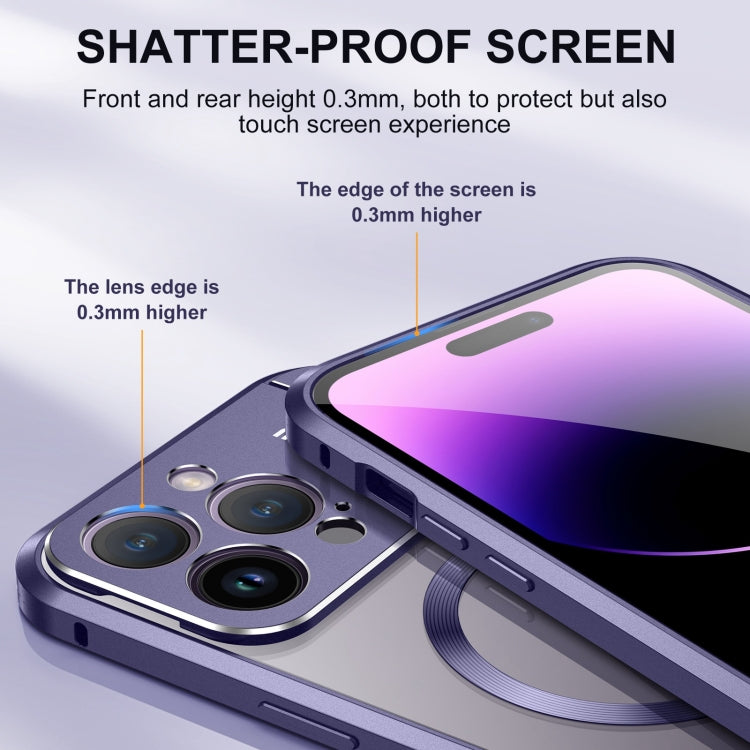 For iPhone 15 Pro Aromatherapy Holder Single-sided MagSafe Magnetic Phone Case(Purple) - iPhone 15 Pro Cases by PMc TechLife | Online Shopping South Africa | PMc TechLife | Buy Now Pay Later Mobicred