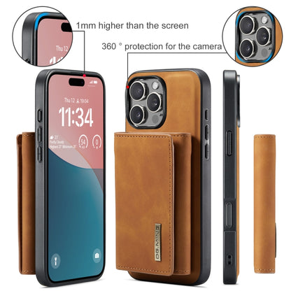 For iPhone 16 Pro Max DG.MING M1 Series 3-Fold Multi Card Wallet Leather Phone Case(Brown) - iPhone 16 Pro Max Cases by DG.MING | Online Shopping South Africa | PMC Jewellery | Buy Now Pay Later Mobicred