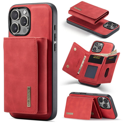 For iPhone 16 Pro DG.MING M1 Series 3-Fold Multi Card Wallet Leather Phone Case(Red) - iPhone 16 Pro Cases by DG.MING | Online Shopping South Africa | PMC Jewellery | Buy Now Pay Later Mobicred