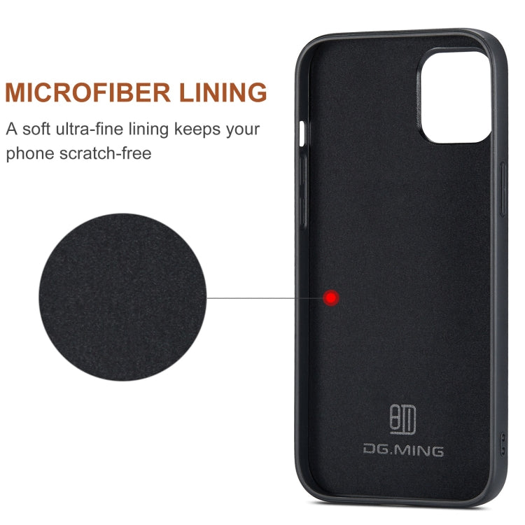 For iPhone 15 DG.MING M2 Series 3-Fold Card Bag Wallet Leather Phone Case(Brown) - free shipping - PMC Jewellery - Order now!