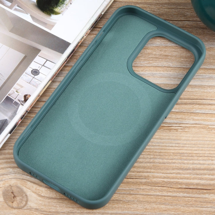 For iPhone 14 Pro MagSafe Liquid Silicone Phone Case(Deep Green) - iPhone 14 Pro Cases by PMC Jewellery | Online Shopping South Africa | PMC Jewellery