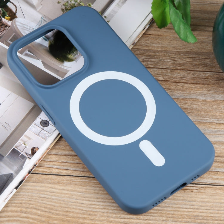 For iPhone 13 Pro Max MagSafe Liquid Silicone Phone Case(Blue) - iPhone 13 Pro Max Cases by PMC TechLife | Online Shopping South Africa | PMC TechLife