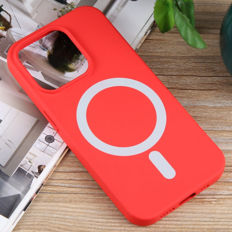 For iPhone 12 Pro MagSafe Liquid Silicone Phone Case(Red) - iPhone 12 / 12 Pro Cases by PMC TechLife | Online Shopping South Africa | PMC TechLife
