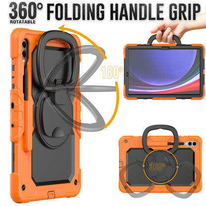 For Samsung Galaxy Tab S9+ / S10+ D Type Silicone Hybrid PC Tablet Case with Handle Holder(Orange) - Galaxy Tab S9+ Cases by PMC Jewellery | Online Shopping South Africa | PMC Jewellery | Buy Now Pay Later Mobicred