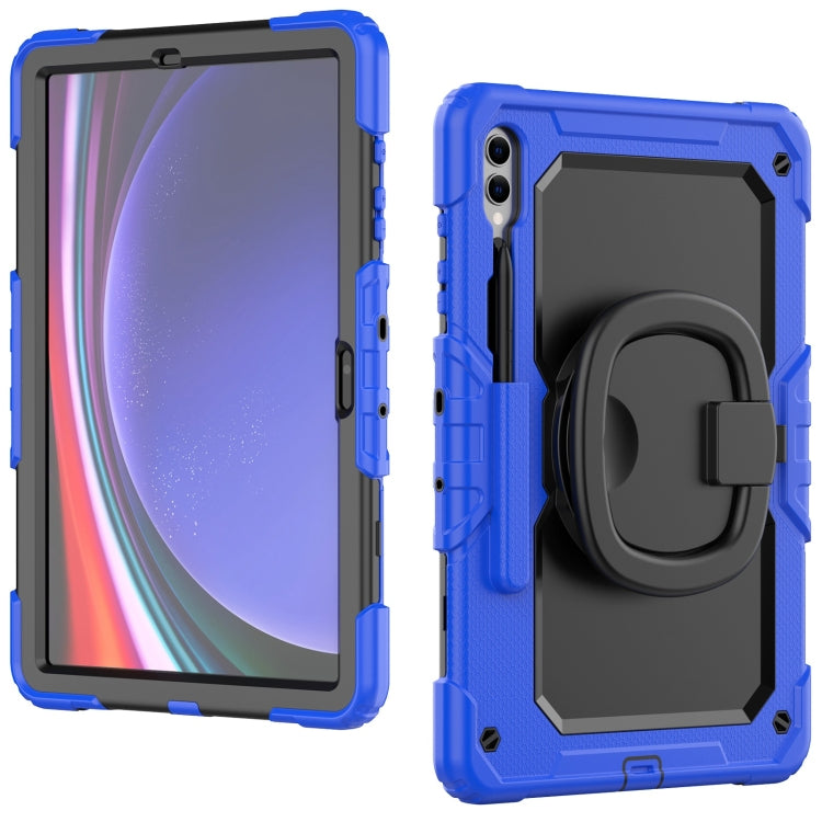 For Samsung Galaxy Tab S9+ / S10+ D Type Silicone Hybrid PC Tablet Case with Handle Holder(Blue) - Galaxy Tab S9+ Cases by PMC Jewellery | Online Shopping South Africa | PMC Jewellery | Buy Now Pay Later Mobicred