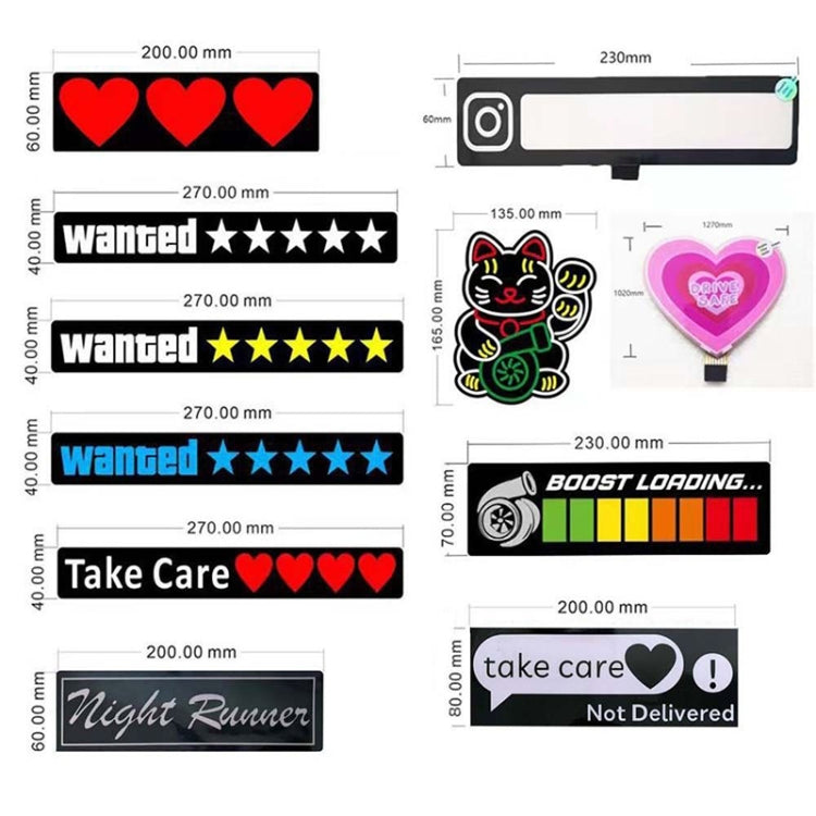 EL Luminous Car Stickers Cold Light Car Stickers Car Luminous Pattern Decoration(Take Care) - Decorative Sticker by PMC TechLife | Online Shopping South Africa | PMC TechLife | Buy Now Pay Later Mobicred